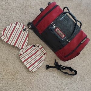 Brighton Red and Black Carry On Luggage
